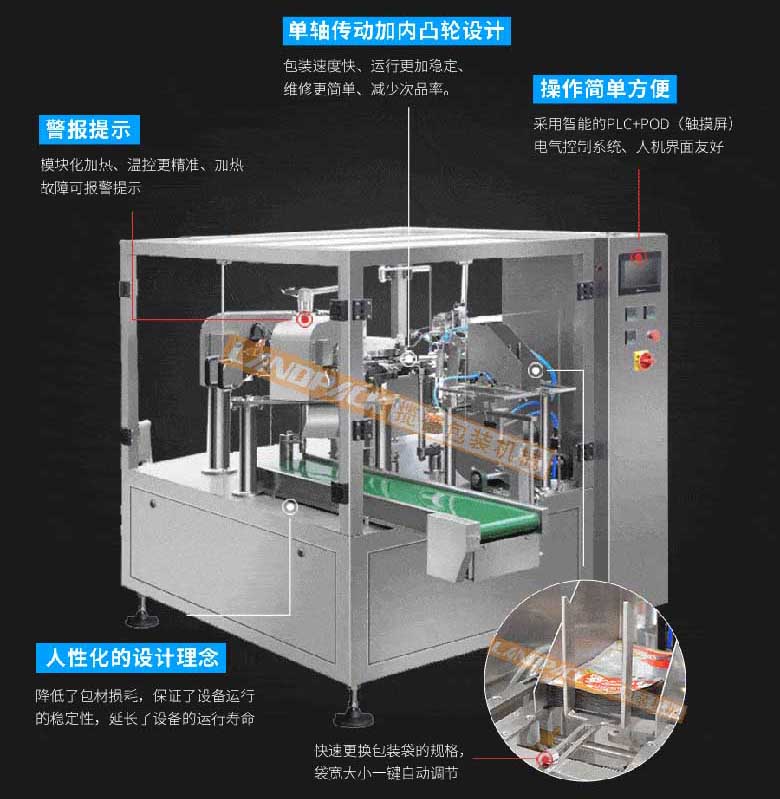 鹵蛋、麻辣小魚仔真空包裝機特點